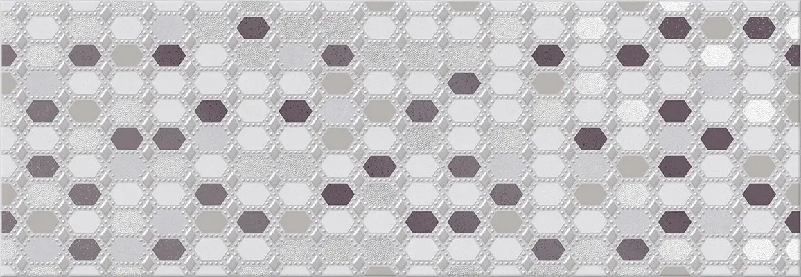 Декор настенный керамический Malwiya Grey Geometria 242х700 Eletto Ceramica