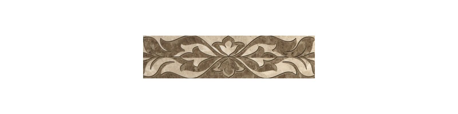 Бордюр настенный керамический Saloni (Салони) brown border 01 75х300 Gracia Ceramica