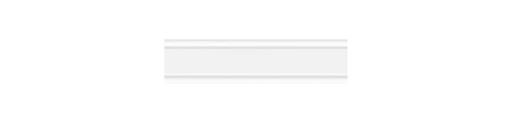 Бордюр настенный Керамик 01 60x250 белый «Шахтинская плитка»