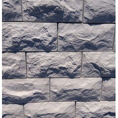 Искусственный декоративный камень Рваный белый 100х200 Артштайн
