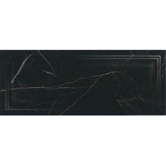 Плитка настенная керамическая Алькала черная панель 7201 200х500 Керама Марацци