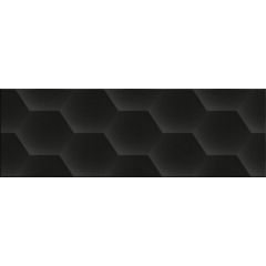 Керамическая настенная плитка Soft Geom Black 200х600 ITT Ceramic