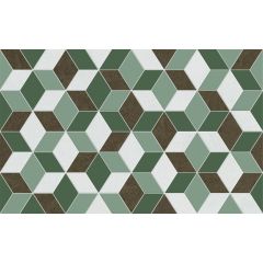 Веста зеленый декор 02 настенный керамический 250х400 «Шахтинская плитка»