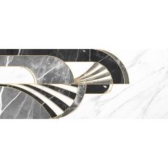 Декор настенный керамический Noir (Нуар) white decor 01 250х600 Gracia Ceramica