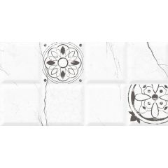 Керамическая настенная плитка Альба 7Д белая пэчворк 300х600 Керамин