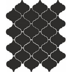 Плитка настенная керамическая Арабески глянцевая черная 65001 260х300 Керама Марацци