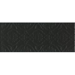 Плитка настенная керамическая Альвао черная структурная 7230 200х500 Керама Марацци