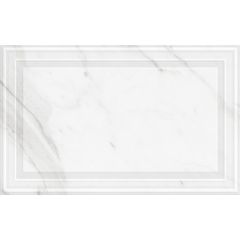 Керамическая настенная плитка Леона низ 02 белая 250х400 «Шахтинская плитка»