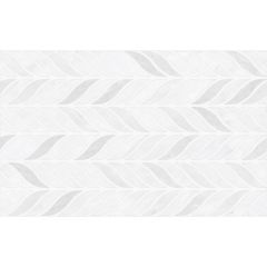 Керамическая настенная плитка Леона низ 03 белая 250х400 «Шахтинская плитка»