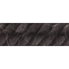 Керамическая настенная плитка Minerva waves black 250х750 черная Cristacer