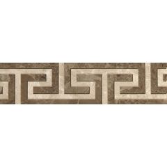 Бордюр настенный керамический Saloni (Салони) brown border 02 75х300 Gracia Ceramica