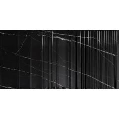 Керамическая настенная плитка Орлеан черная рельеф 300х600 Axima