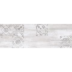 Керамическая настенная плитка Рондо 7Д орнамент белая 300х900 Керамин