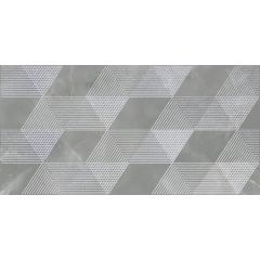 Декор настенный керамический Opale Grey Geometria 315х630 серый Азори