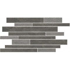 Декор Ламелла серый темный мозаичный SBM011/SG4585 250х502 Керама Марацци