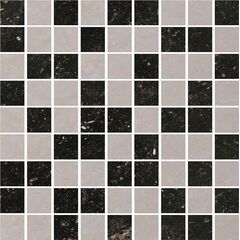 Мозаика Кристалл (Crystal) G-600(640)/PR/m01 светло-серая (черная) 300х300 Grasaro