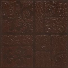 Плитка клинкерная Каир 4Д орнамент 298х298 темно-коричневая Керамин