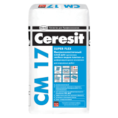 Клей для крепления всех видов плитки на сложных основаниях для наружных и внутренних работ Ceresit СМ 17 25кг