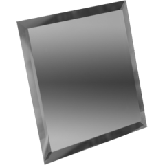 Квадратная зеркальная плитка с фацетом 10 мм (100х100 мм) ГК-10 графит