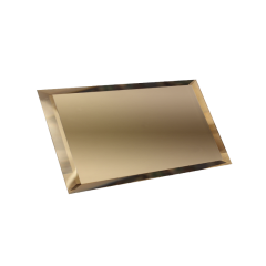 Прямоугольная зеркальная бронзовая плитка с фацетом 10 мм (240х120 мм) БП-12х24