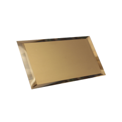 Прямоугольная зеркальная плитка бронза матовая с фацетом 10 мм (480х120 мм) БМП-12х48