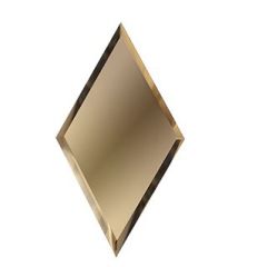Зеркальная плитка Ромб бронза матовая 300х510 мм фацет 10 мм РБМ300х510