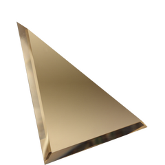 Треугольная зеркальная плитка бронза с фацетом 10 мм (180х180 мм) БУ-18