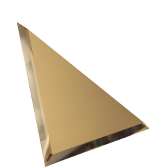 Треугольная зеркальная плитка бронза матовая с фацетом 10 мм (300х300 мм) БМУ-30