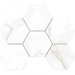 Керамогранитная плитка мозаика Ideal ID 01 Hexagon 25х28.5 неполированная Estima
