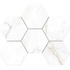 Керамогранитная плитка мозаика Ideal ID 01 Hexagon 25х28.5 полированная Estima