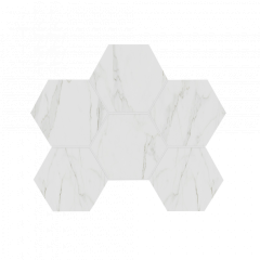 Керамогранитная плитка мозаика Alba AB 01 Hexagon 25х28.5 неполированная Estima