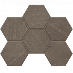 Керамогранитная плитка мозаика Gabbro GB03 Hexagon 25х28.5 неполированная Estima