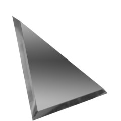 Треугольная зеркальная плитка графит с фацетом 10 мм (150х150 мм) ГУ-15