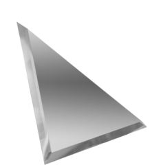 Треугольная зеркальная плитка серебро с фацетом 10 мм (150х150 мм) СУ-15