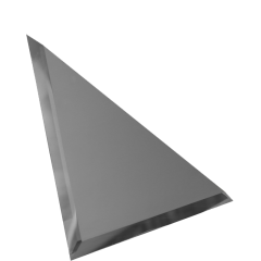 Треугольная зеркальная плитка графит матовый с фацетом 10 мм (300х300 мм) ГМУ-30