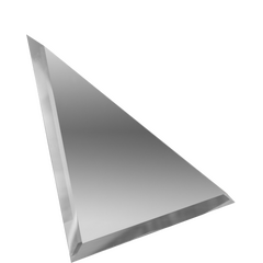 Треугольная зеркальная плитка серебро с фацетом 10 мм (180х180 мм) СУ-18