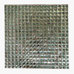 Мозаика F15x1 из страз 300х300х4 серебристая Keramograd