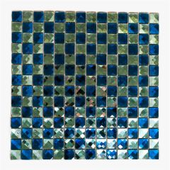 Мозаика F2X2 из страз 304х304х4 голубая Keramograd