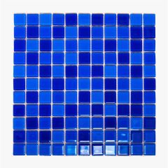 Мозаика FA021.022.023 стеклянная "Микс" 300х300х4 синяя Keramograd