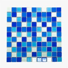 Мозаика FA022.023.025.080 стеклянная "Микс" 300х300х4 синяя Keramograd