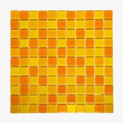 Мозаика FA041.043.045 стеклянная "Микс" 300х300х4 оранжевая Keramograd