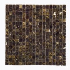 Мозаика KG-01P из камня 305х305х4 темно-коричневая Keramograd