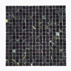 Мозаика KG-25P из камня 305х305х4 темно-зеленая Keramograd