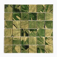 Мозаика PM4001 стеклянная 300х300х4 зеленая Keramograd