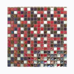 Мозаика стеклянная DGS016 300х300 красная Keramograd
