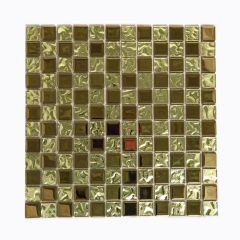 Мозаика стеклянная DSA131 300х300х6 золотая Keramograd