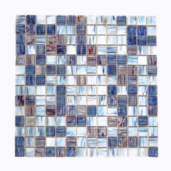 Мозаика стеклянная JS02 305х305х4 сиреневая Keramograd