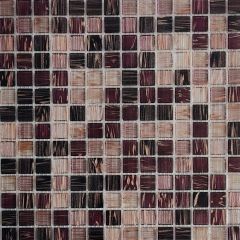 Мозаика стеклянная JS07 305х305х4 розовая Keramograd