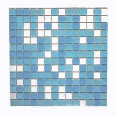 Мозаика из смальты KG301P на бумаге 4х305х305 голубая Keramograd