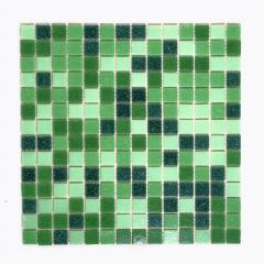 Мозаика стеклянная "Эконом" KG308 305х305х4 зеленая Keramograd